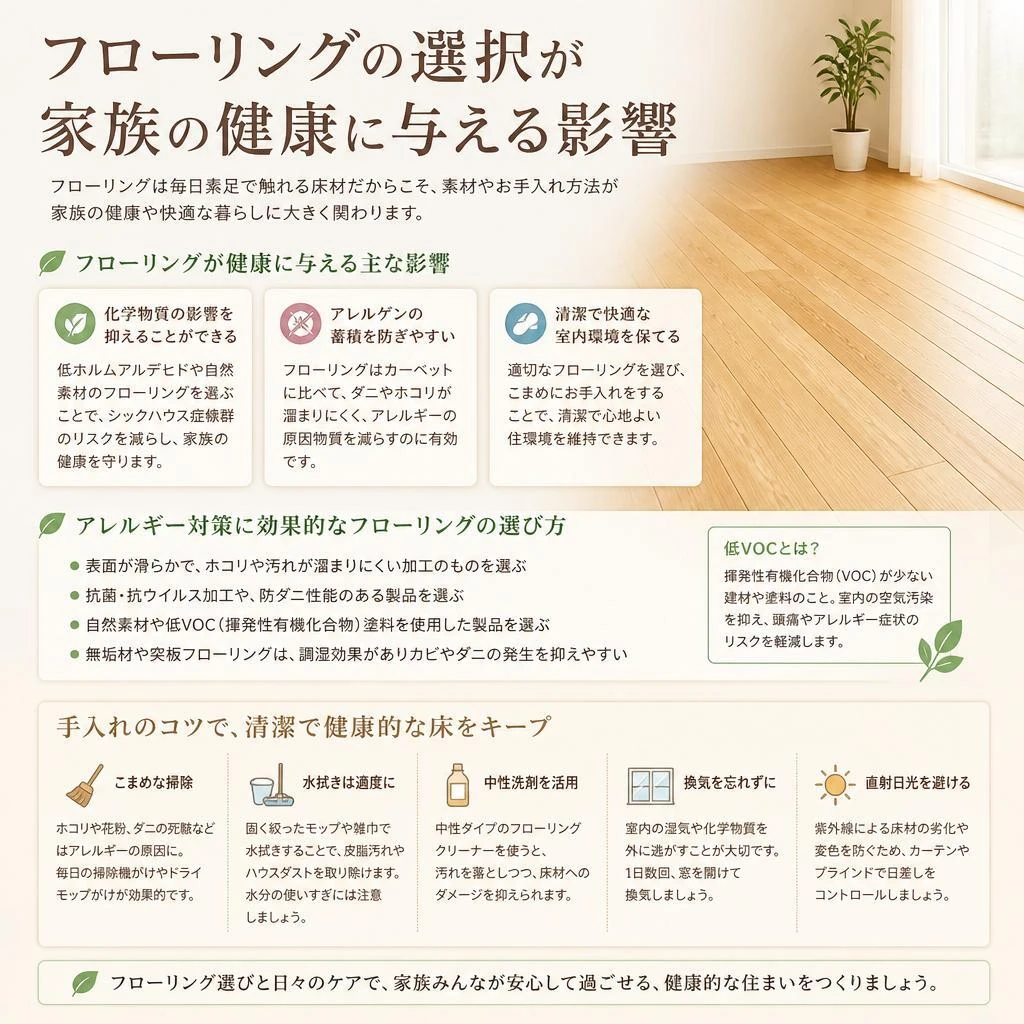 フローリングと家族の健康
